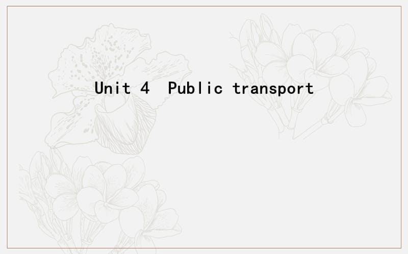 2020版导与练一轮译林英语课件：第一部分　语言知识 选修7 Unit 4　Public transport .ppt_第1页