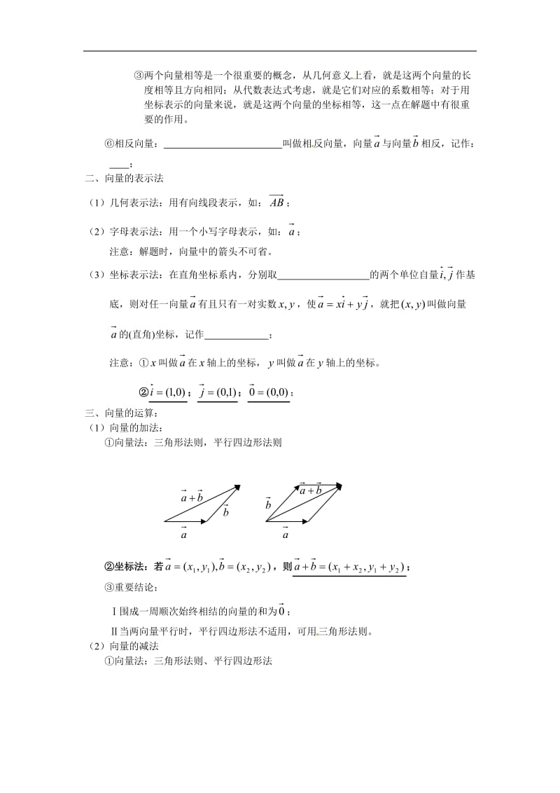 高中数学复习 知识点归纳 6向量.doc_第2页