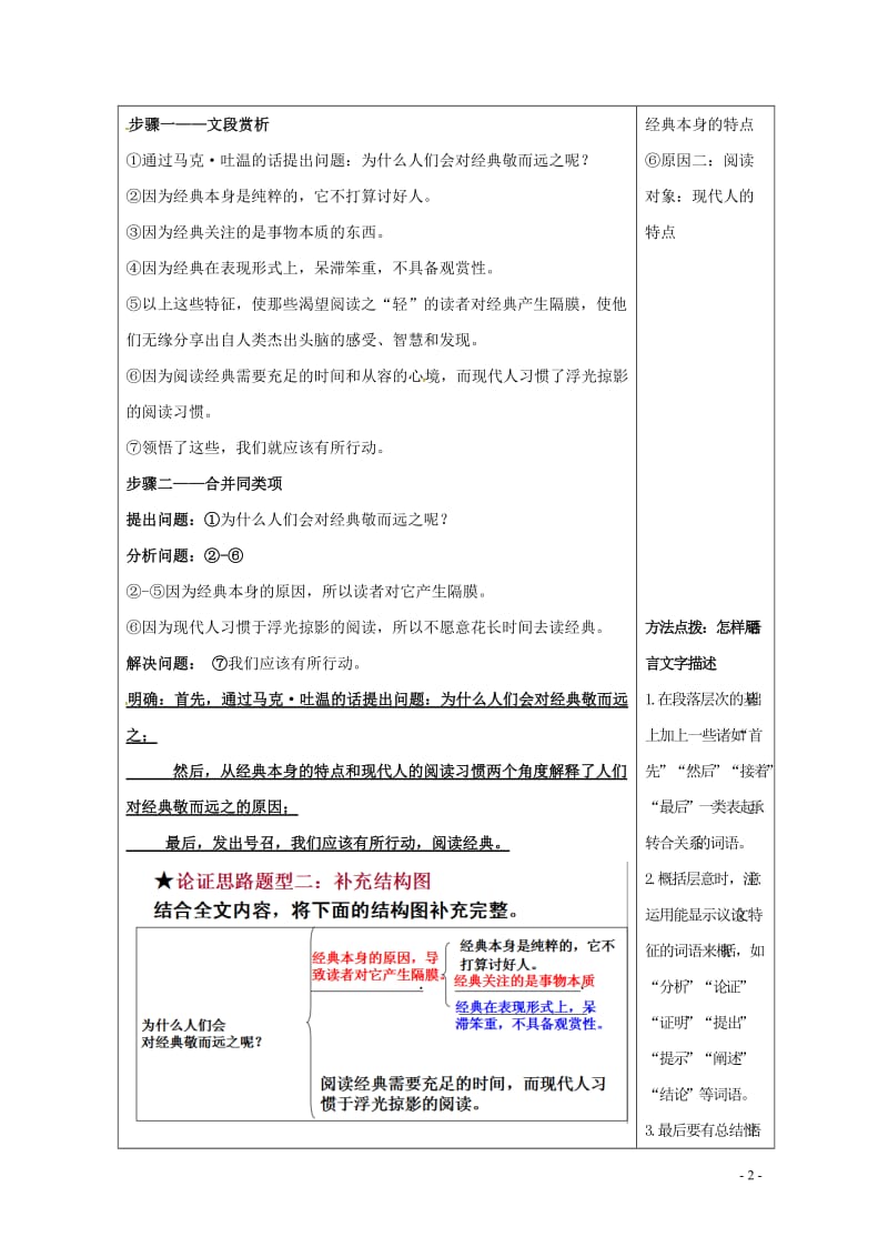 内蒙古鄂尔多斯市2017年中考语文议论文专题复习二分析文章结构理清论证思路学案20170720112.doc_第2页