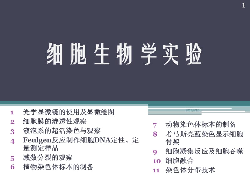 实验1 光学显微镜的使用及显微绘图.ppt_第1页