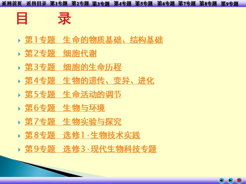 第专题生命的物质基础结构基础第2专题细胞代谢第3专题.ppt_第1页