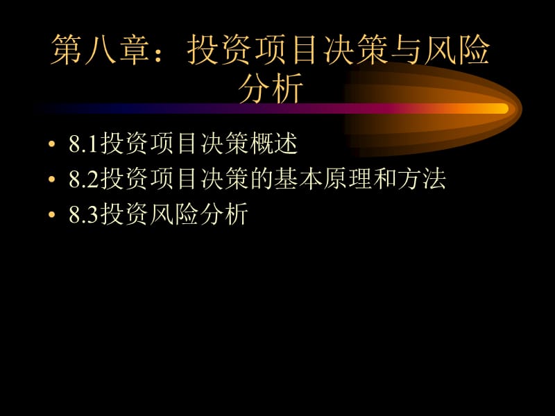 投资项目决策与风险分析.ppt_第1页