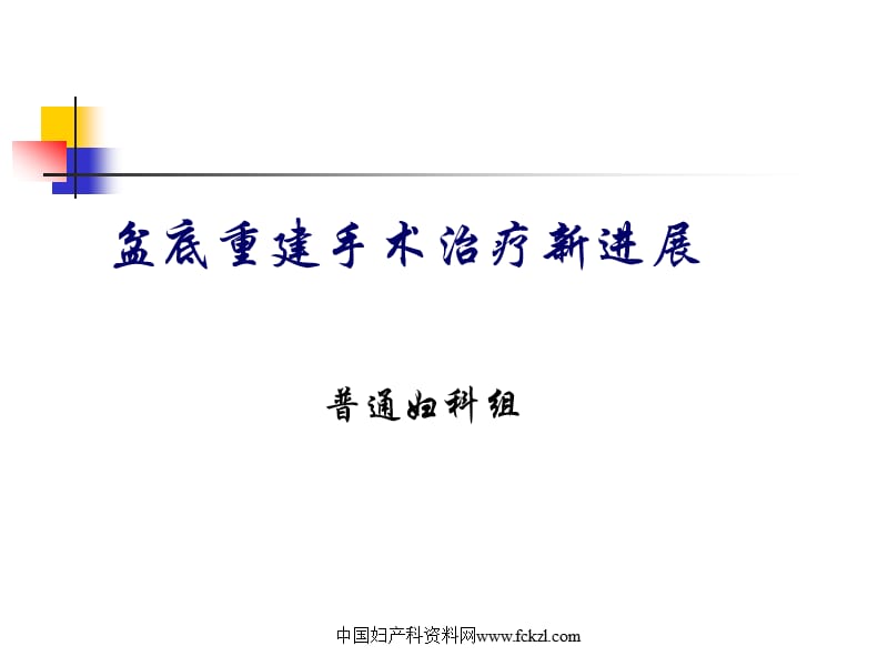 盆底重建手术治疗新进展.ppt_第1页