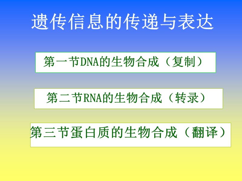 软件仓库-遗传信息的传递与表达.ppt_第1页