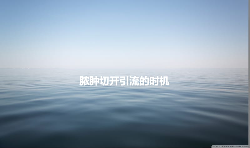 脓肿切开引流的时机.ppt_第1页