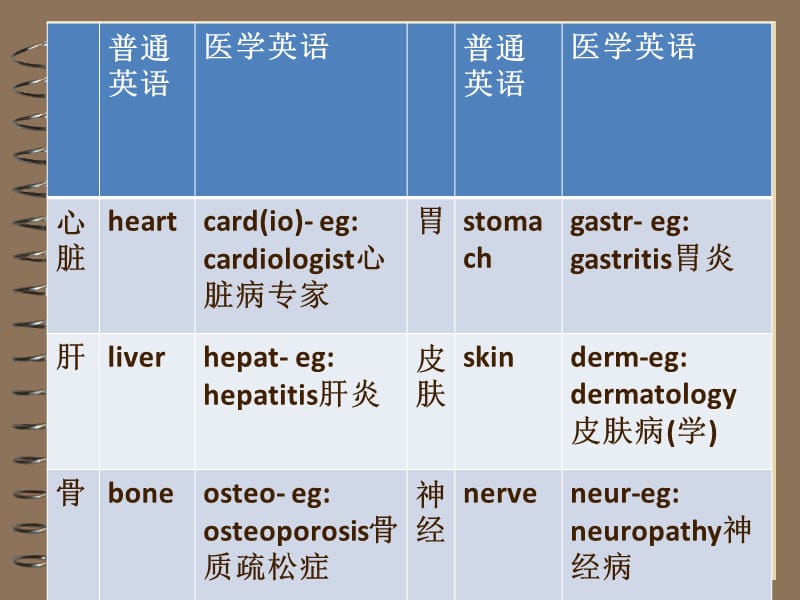 最简单的医学英语,适合初学者哦~~.ppt_第2页