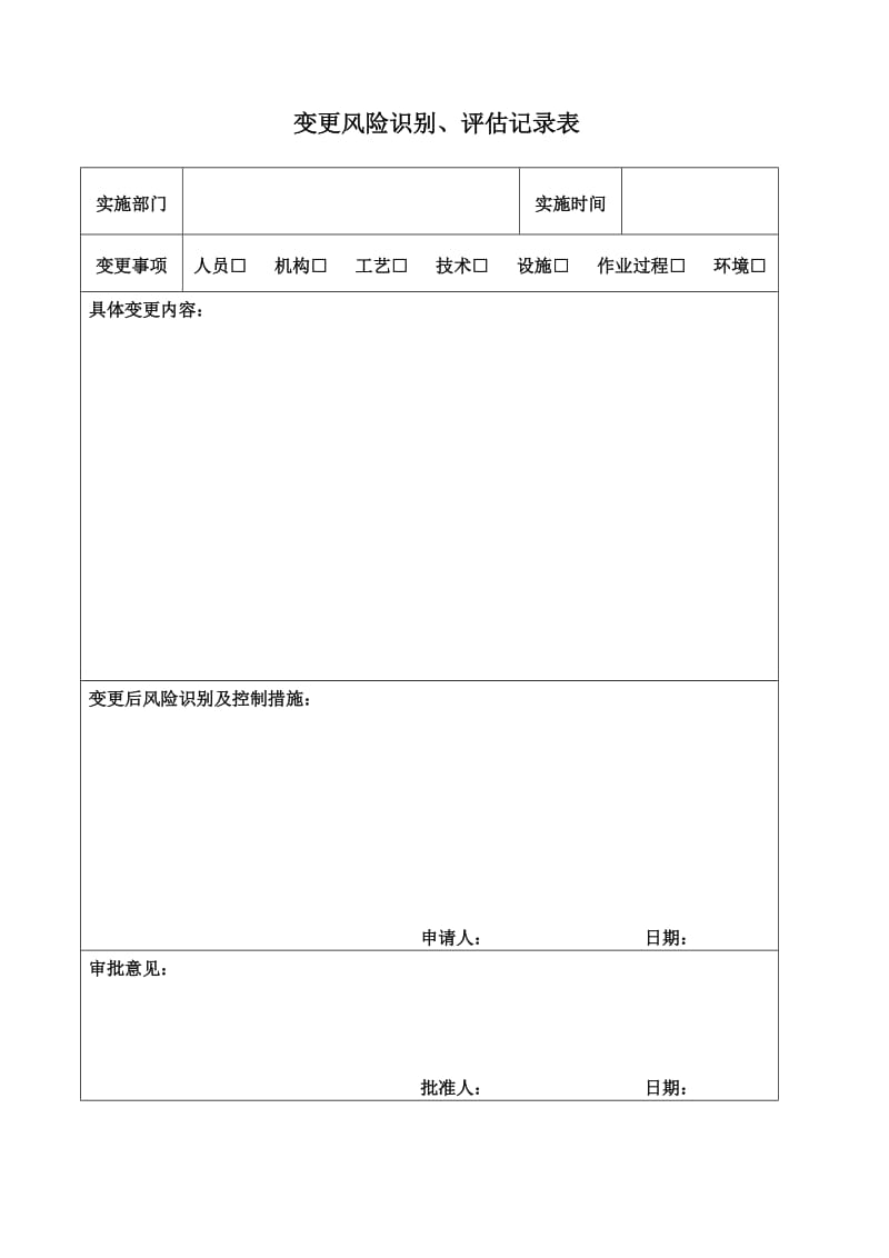 变更风险识别、评估记录表.doc_第1页