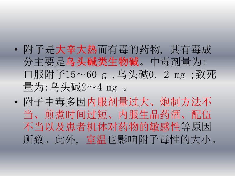 中药药理学附子毒效产生的原因.ppt_第3页