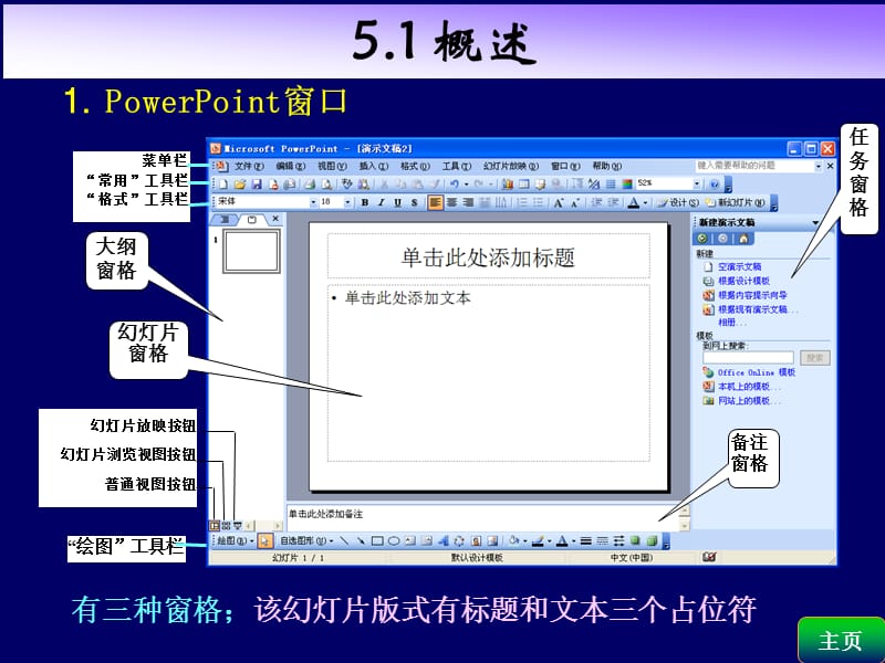 第5章电子演示文稿制作(PowerPoint2003).ppt_第3页