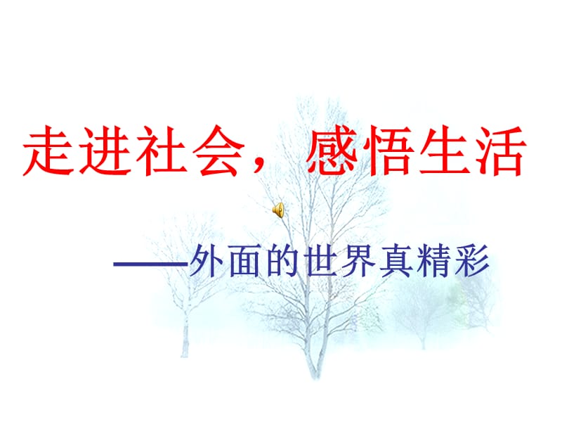 走进社会感悟生活.ppt_第1页