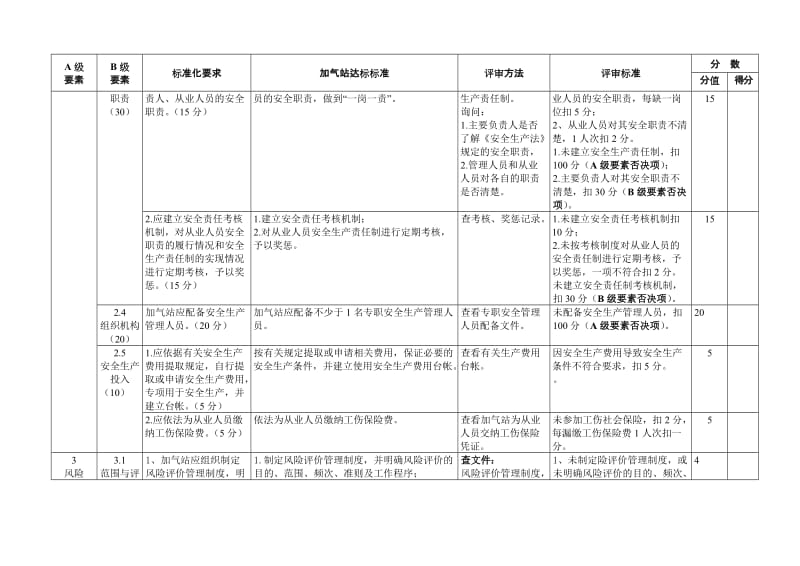 天然气汽车加气站安全生产标准化评审标准.doc_第3页