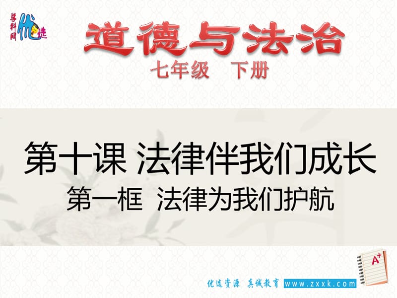 七年级道德与法治下册第四单元走进法治天地第十课法律伴我们成长第1框法律为我们护航课件1新人教版.ppt_第1页