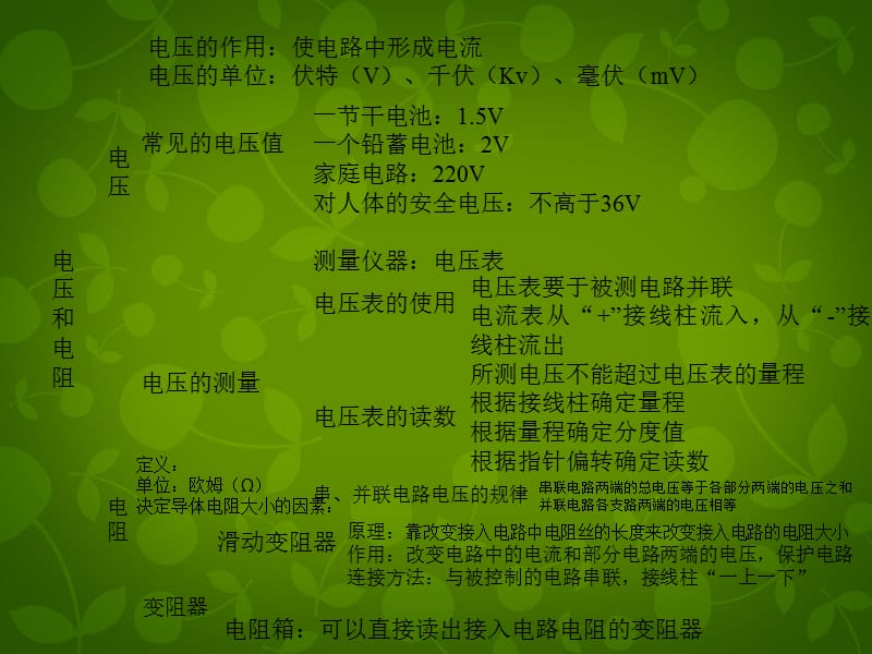 山东省龙口市诸由观镇诸由中学中考物理 电压 电阻复习课件 新人教版.ppt_第3页