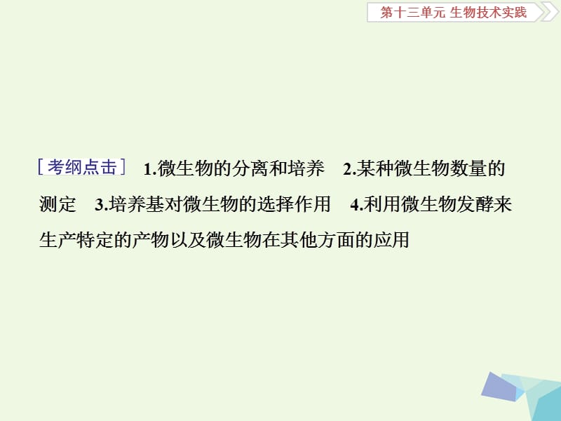 全国2018版高考生物大一轮复习第十三单元生物技术实践第47讲微生物的培养与应用课件.ppt_第2页