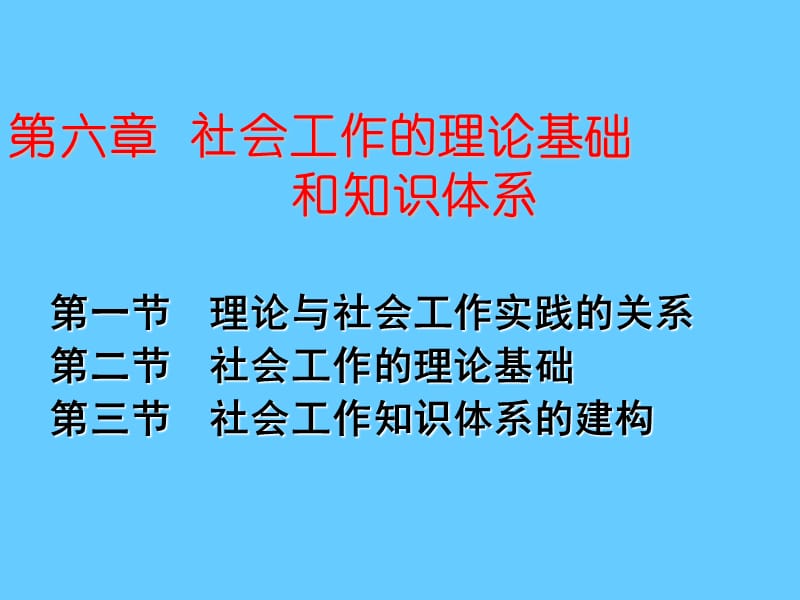 社会工作的理论基础和知识体系.ppt_第1页