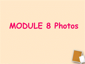 九年级英语上册 Module 8 Photos全模块综合课件 外研版.ppt