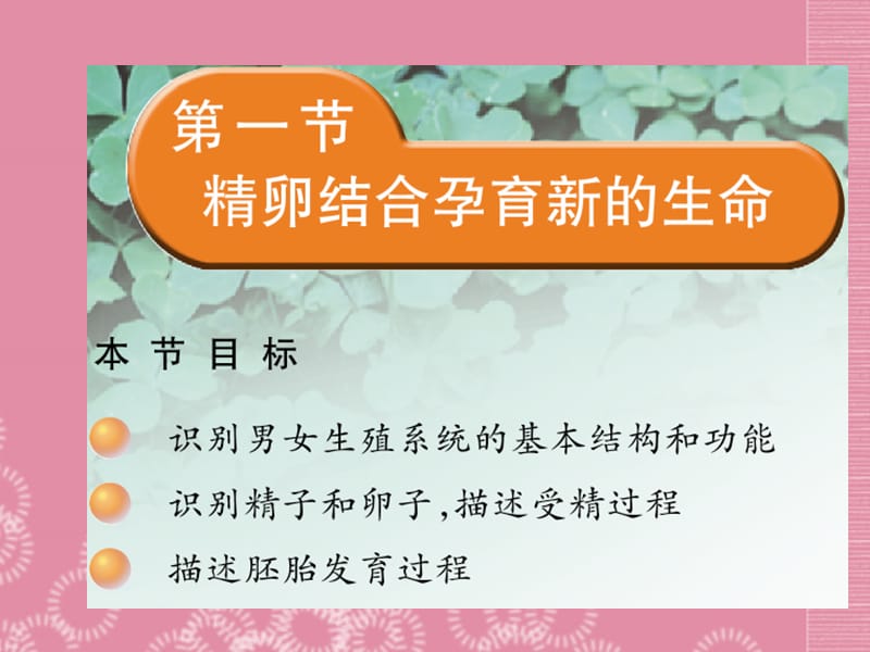 云南省祥云县禾甸中学七年级生物下册《8-1 精卵结合孕育新的生命》课件 苏教版.ppt_第3页