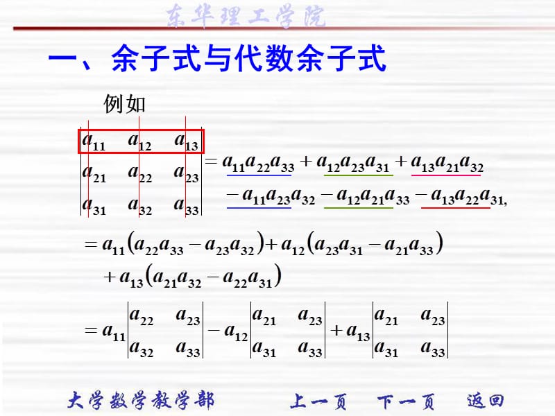 余子式与代数余子式.ppt_第1页