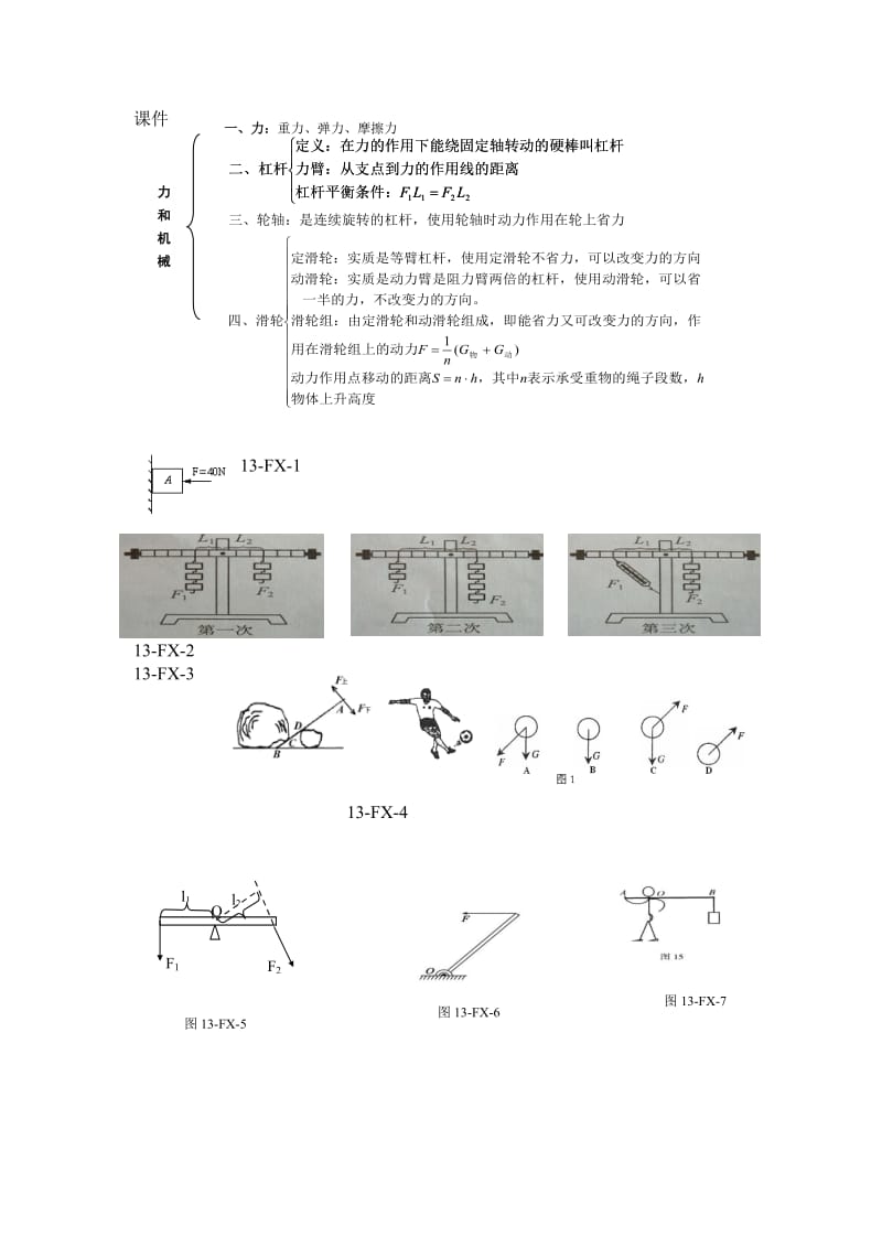 初中物理——力和机械.doc_第1页