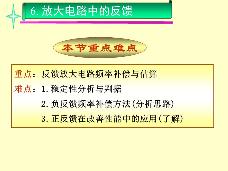 19第6章放大电路中的反馈--负反馈放大电路稳定性与补偿.ppt_第3页