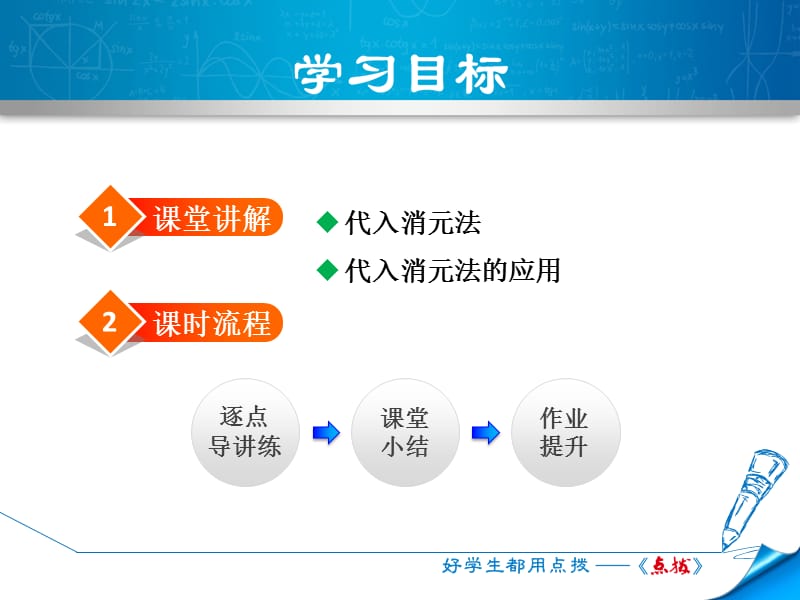 3.3.3 用代入法解二元一次方程组 .ppt_第2页