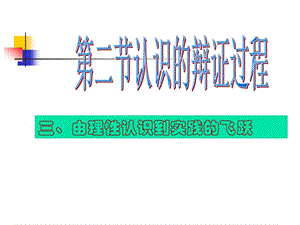 由理性认识到实践的飞跃.ppt