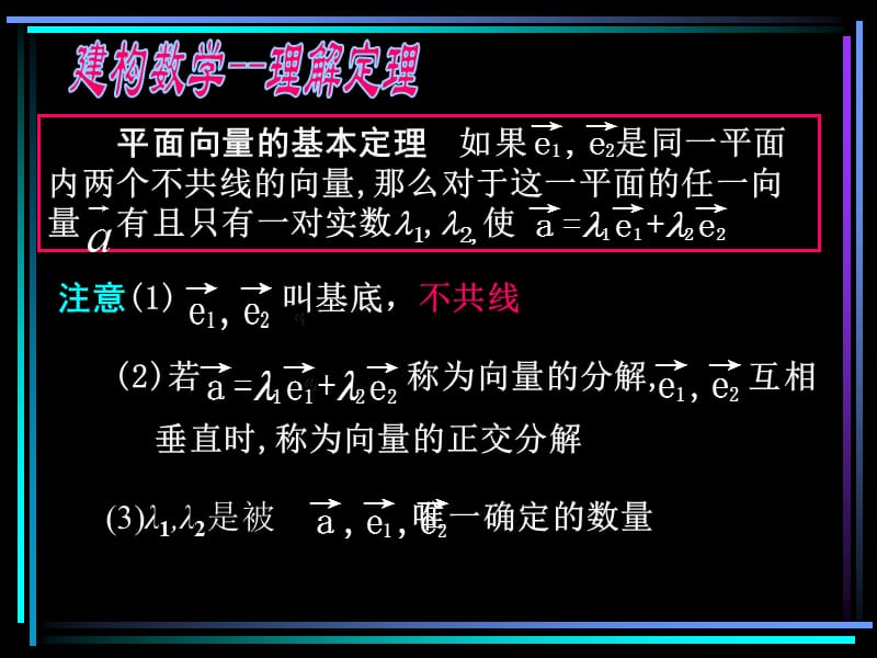 2010,高三一论复习平面向量基本定理及坐标运算.ppt_第3页