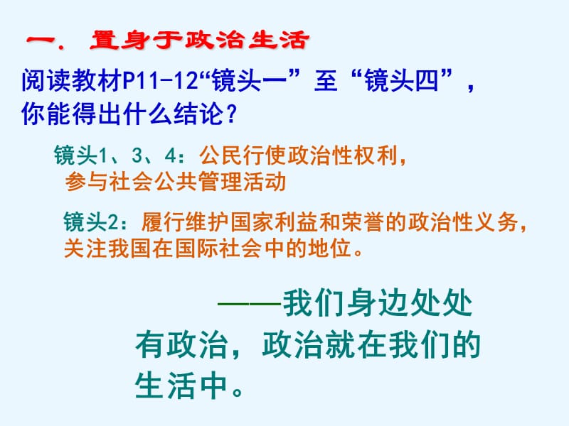 高中政治第一课《政治生活：积极参与重在实践》课件新人教版必修2.ppt_第3页