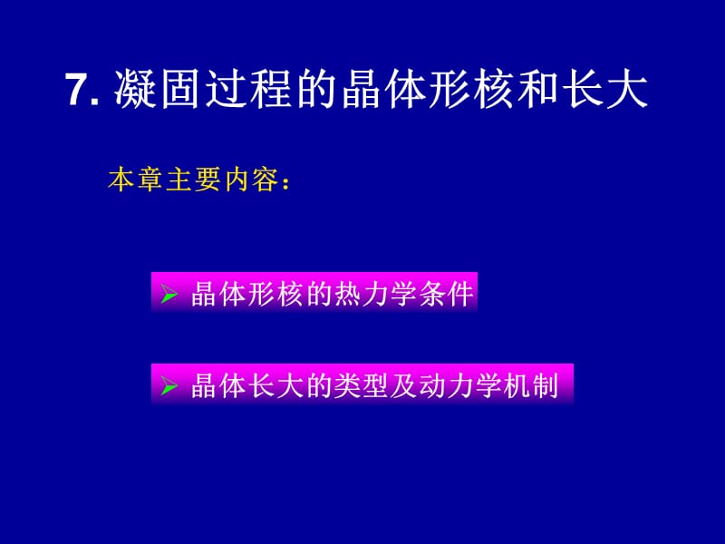 7.凝固过程的晶体形核和长大.ppt_第1页