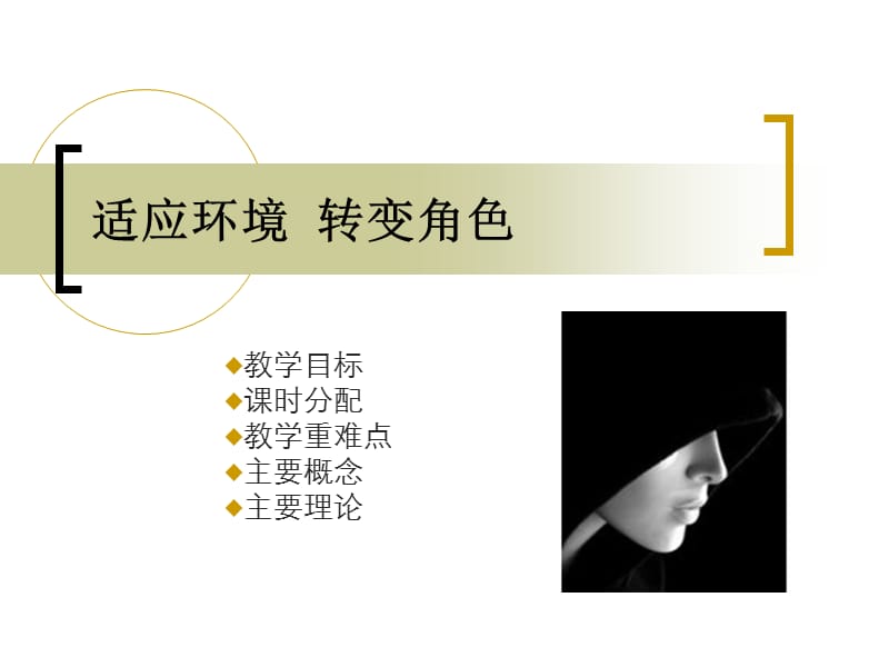 《大学生心理健康教育》第四章适应环境转变角色.ppt_第1页