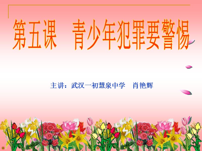 主讲武汉一初慧泉中学肖艳辉.ppt_第1页