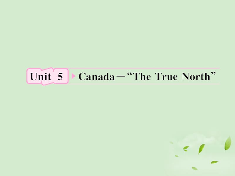 2012高考英语Unit5《Canada-“TheTrueNorth”》知识与要点课件新人教版必修3.ppt_第1页