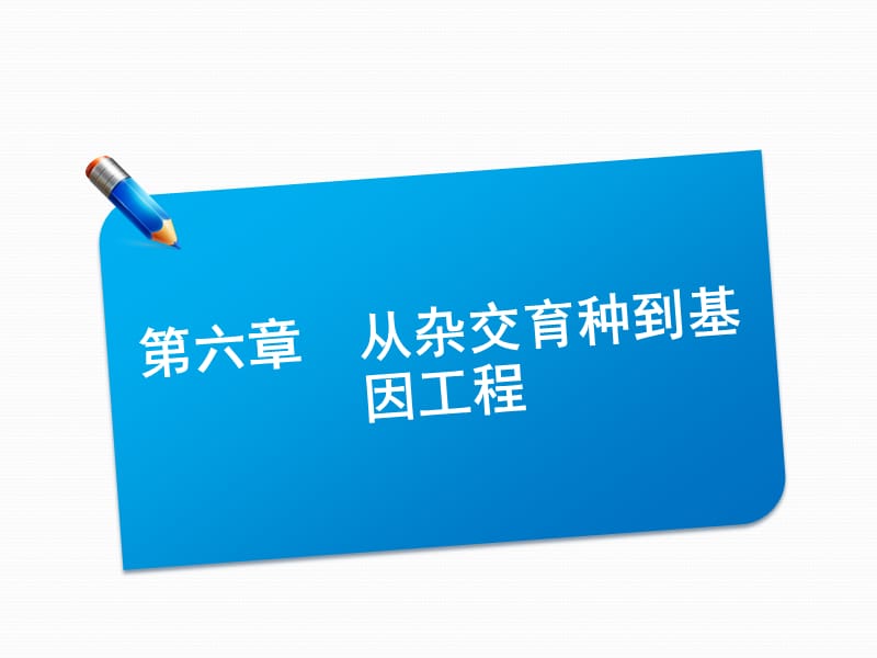 2013届高三生物一轮复习典型例题：2.6.1从杂交育种到基因工程课件.ppt_第1页