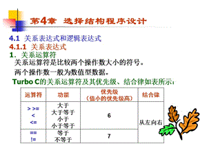 《二级C语言程序设计》第4章选择结构程序设计.ppt