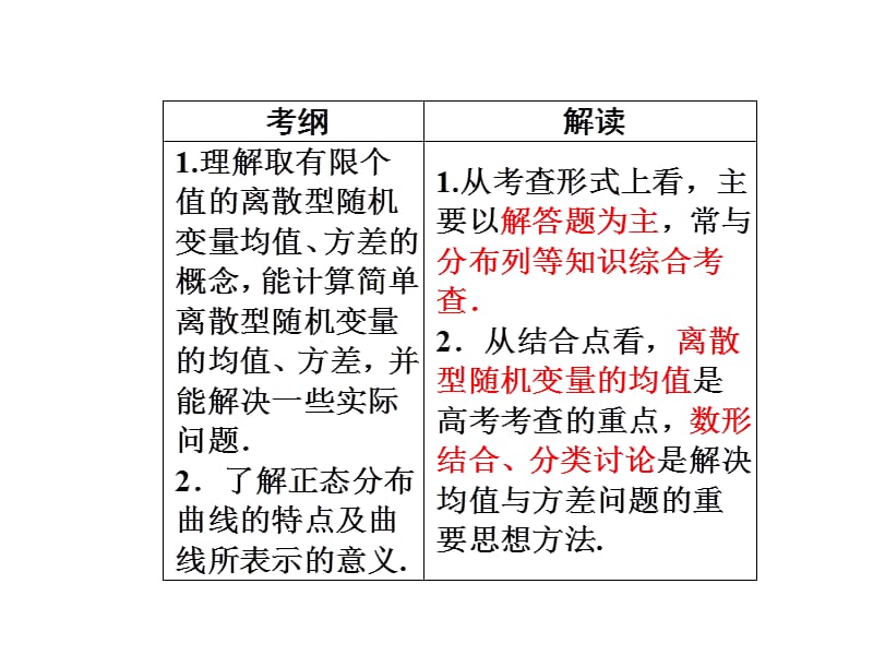 [广东理数一轮]10.9离散型随机变量的均值与方差、正态分布(.ppt_第2页