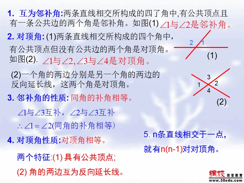 数学：第三章平面上直线的位置关系和度量复习课件(湘教版七年级下)456游戏大厅.ppt_第3页