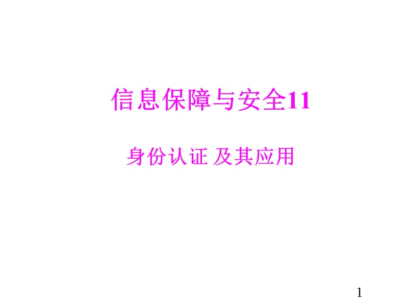 11保障与安全身份认证.ppt_第1页