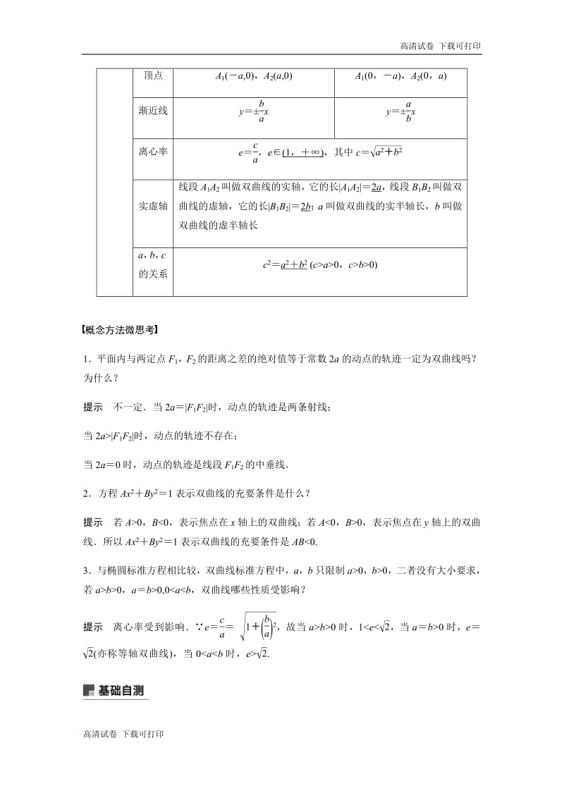 2020版高考数学新增分大一轮新高考（鲁京津琼）专用讲义：第九章 9.6 双曲线 Word版含解析.pdf_第2页