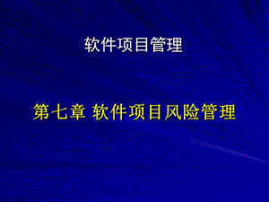 软件项目风险管理.ppt