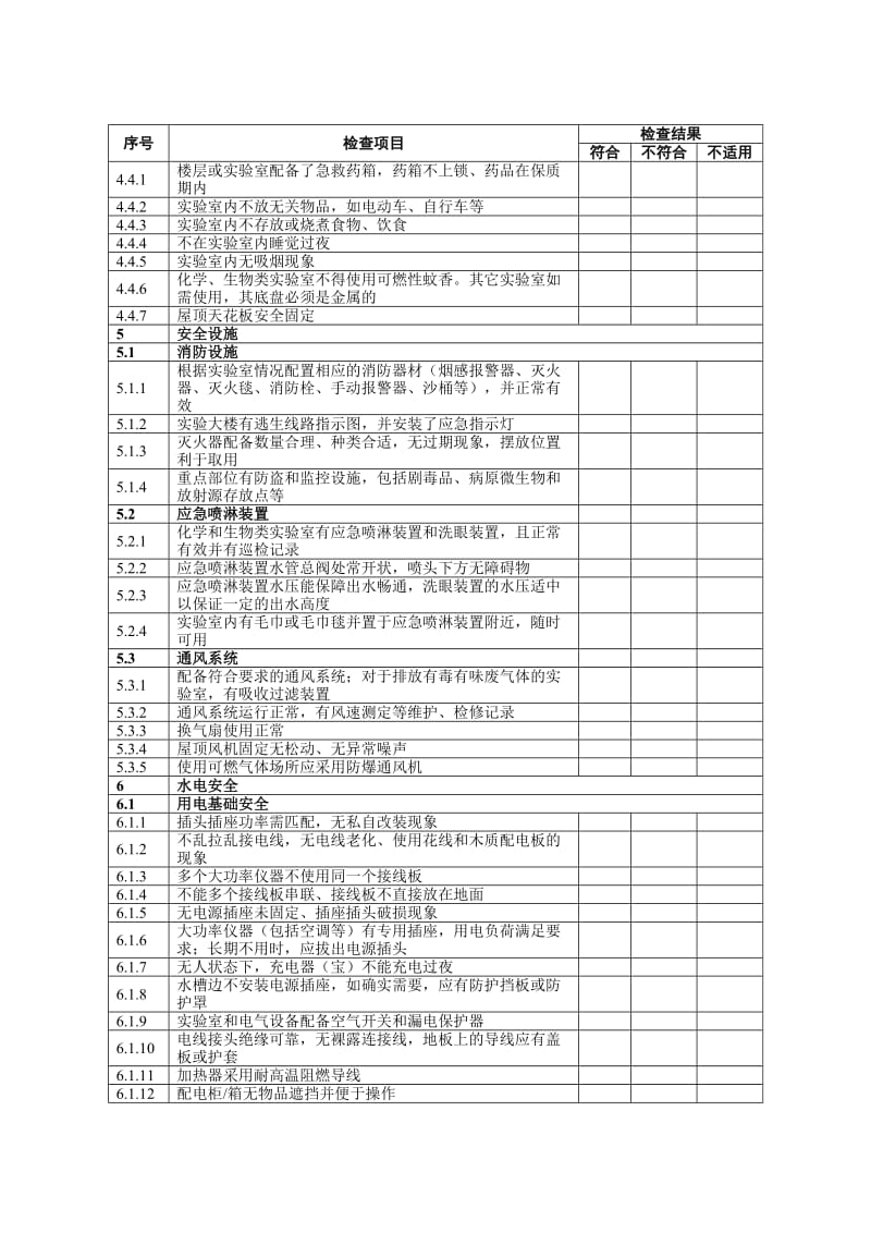 高校教学实验室安全检查对照表.doc_第3页