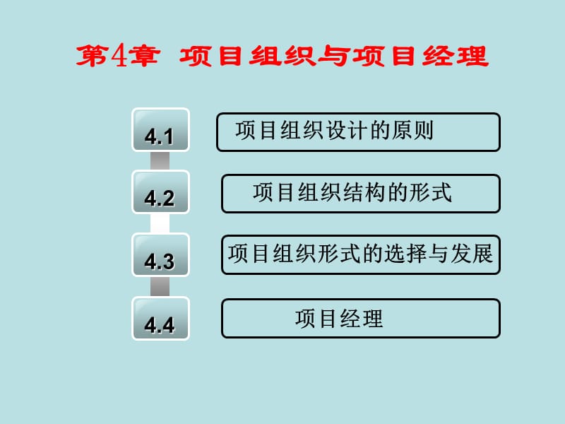 第4章项目组织与项目经理.ppt_第1页