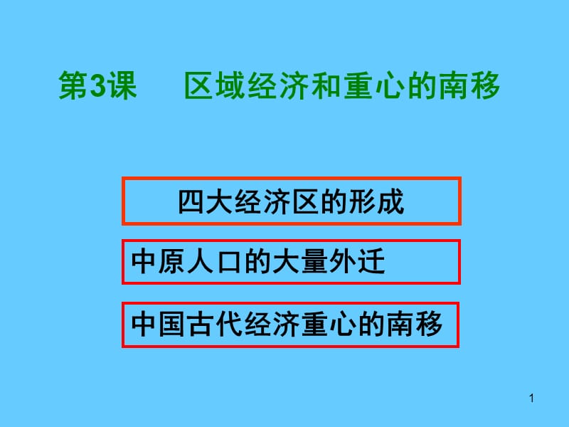 高中历史必修二经济第3课 区域经济和经济重心的南移.ppt_第1页