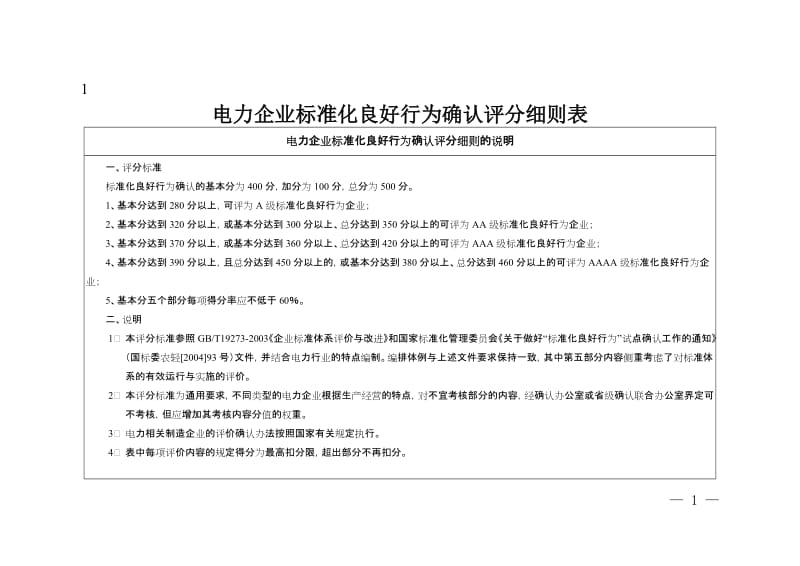 电力企业标准化良好行为确认评分细则表.doc_第1页