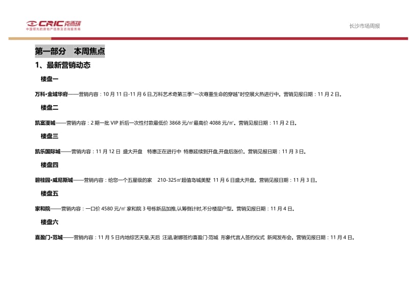 中国房产信息集团长沙房地产市场周报(2011.10.31-11.06） .doc_第3页