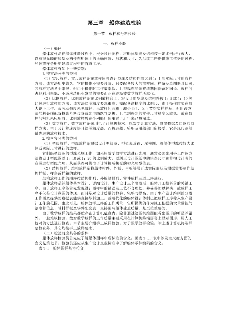 船舶建造质量检验-第三章 船体建造检验.doc_第1页