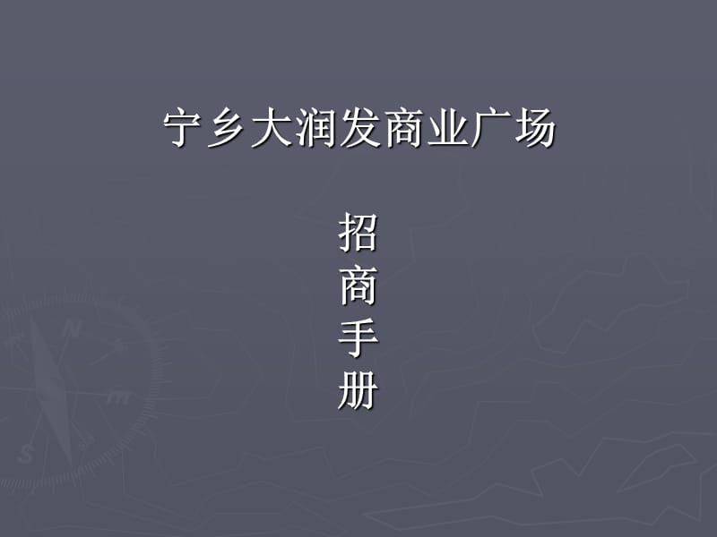 湖南长沙宁乡大润发商业广场招商手册.ppt_第1页