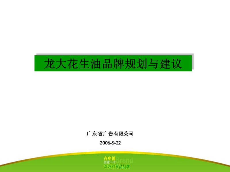 龙大花生油品牌规划和建议.ppt_第1页