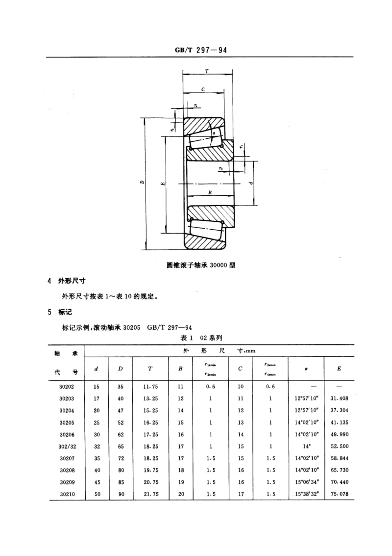 滚动轴承标准 双列角接触球轴承 外形尺寸 圆锥滚子轴承 外形尺寸.pdf_第2页