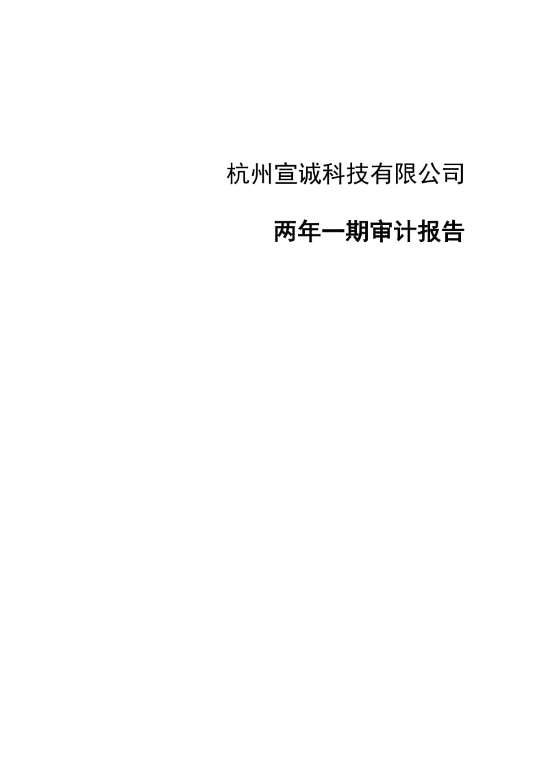 杭州宣诚科技有限公司两年一期审计报告.pdf_第1页