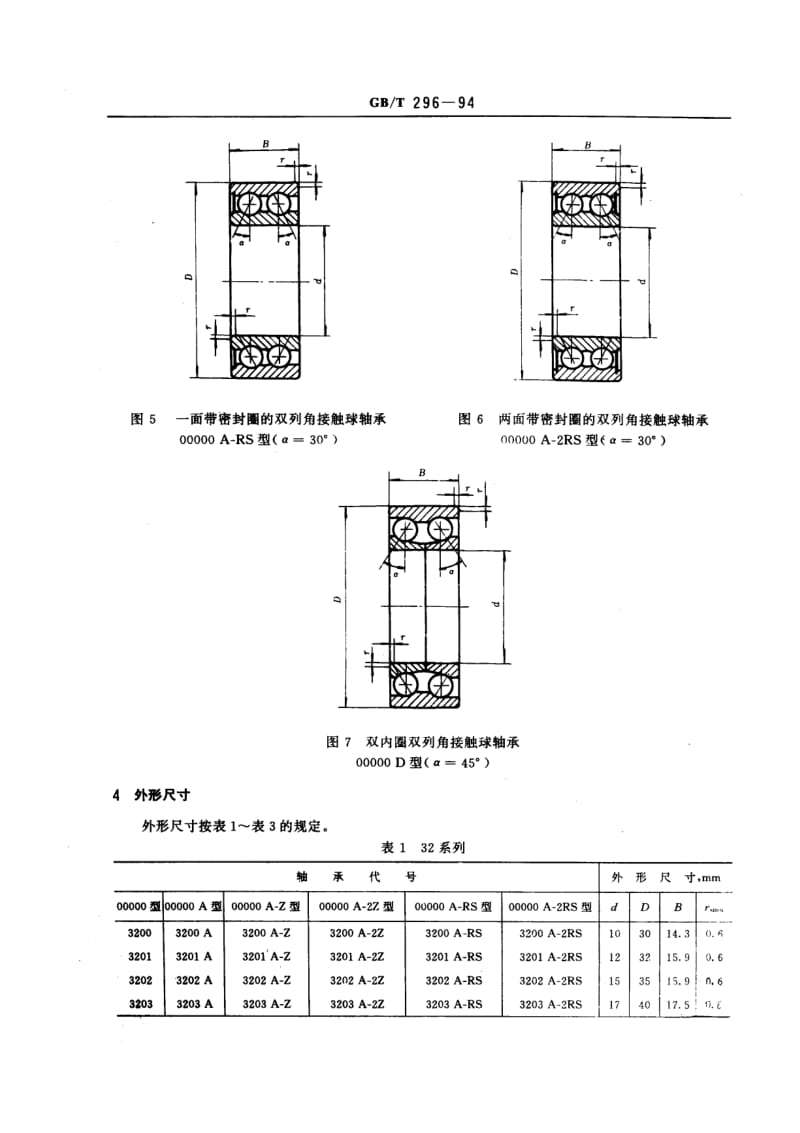 滚动轴承 双列角接触球轴承 外形尺寸.pdf_第3页